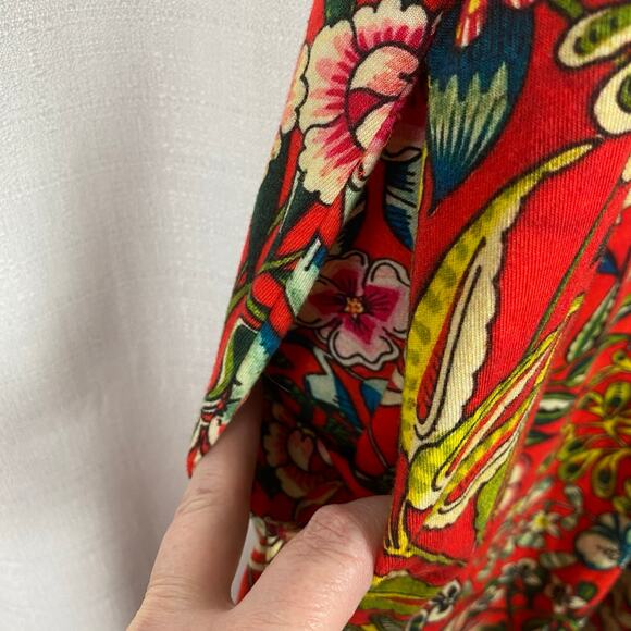 Soft Surroundings Orange Tropical Floral Onani Maxi Dress Sz.1X - Picture 8 of 13